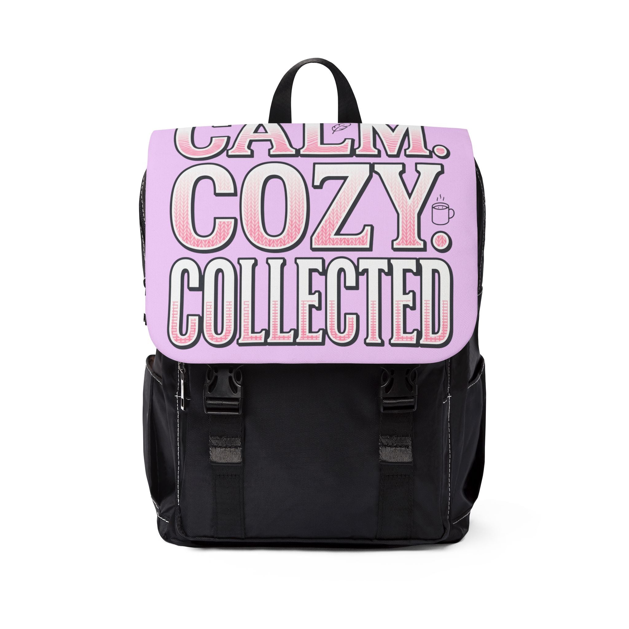 Calm Cozy Collected Backpack — Light Purple Casual Shoulder Backpack