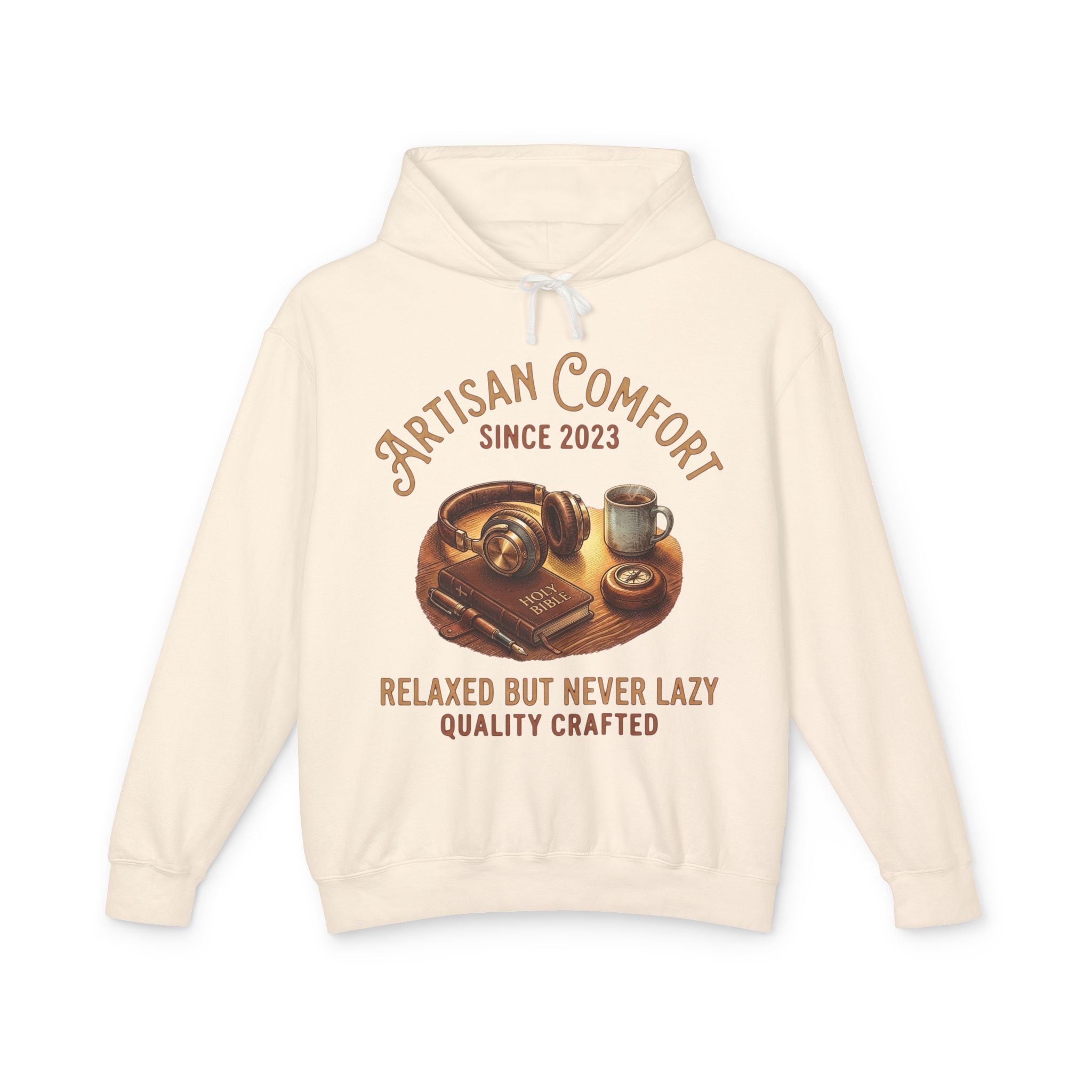 Artisan Comfort Hoodie — "Relaxed But Never Lazy" Coffee & Pastry Graphic