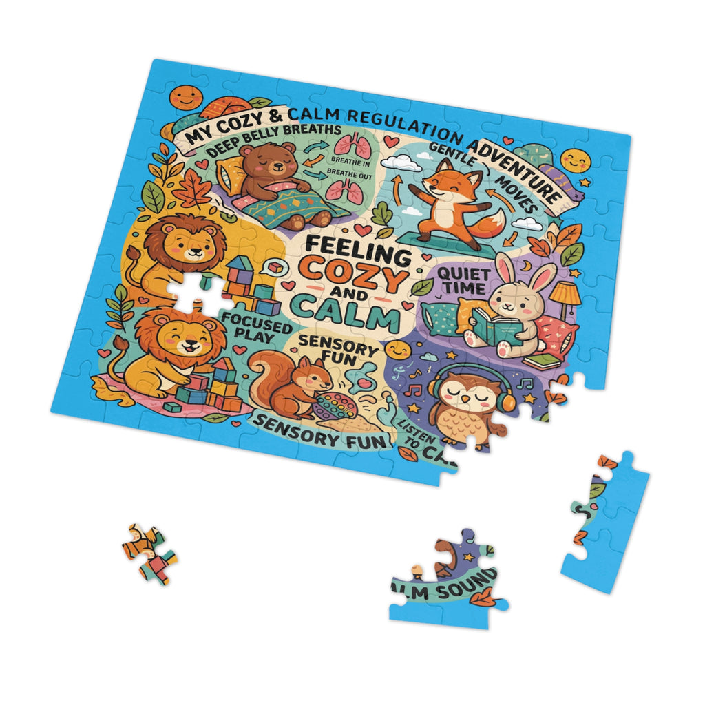 Cozy & Calm Kids Jigsaw Puzzle — Sensory Regulation Tin Set