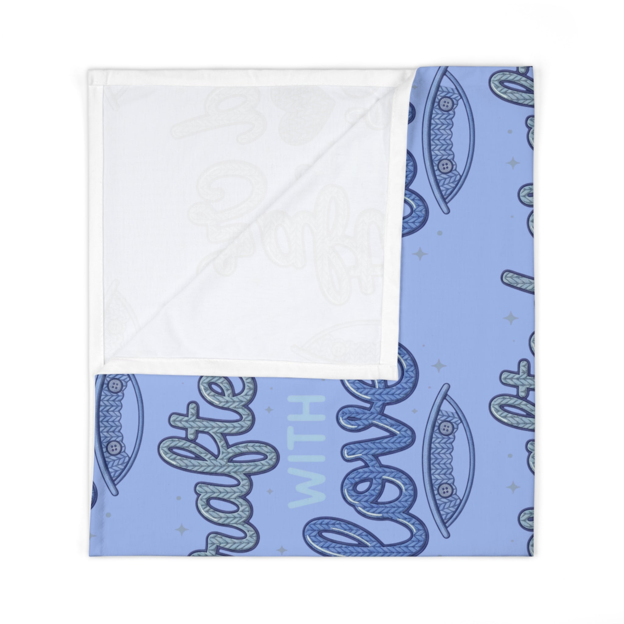 Crafted With Love Baby Swaddle Blanket — Soft Blue Newborn Wrap