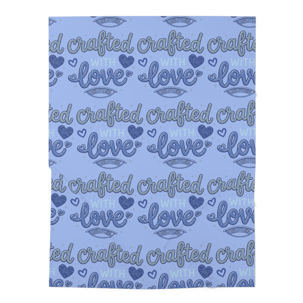 Crafted With Love Baby Swaddle Blanket — Soft Blue Newborn Wrap