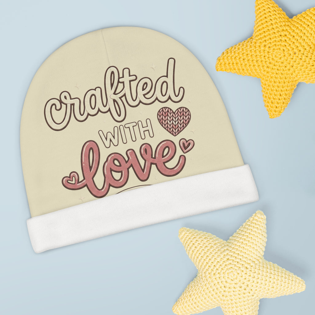 Baby Beanie — "Crafted With Love" Infant Knit Hat