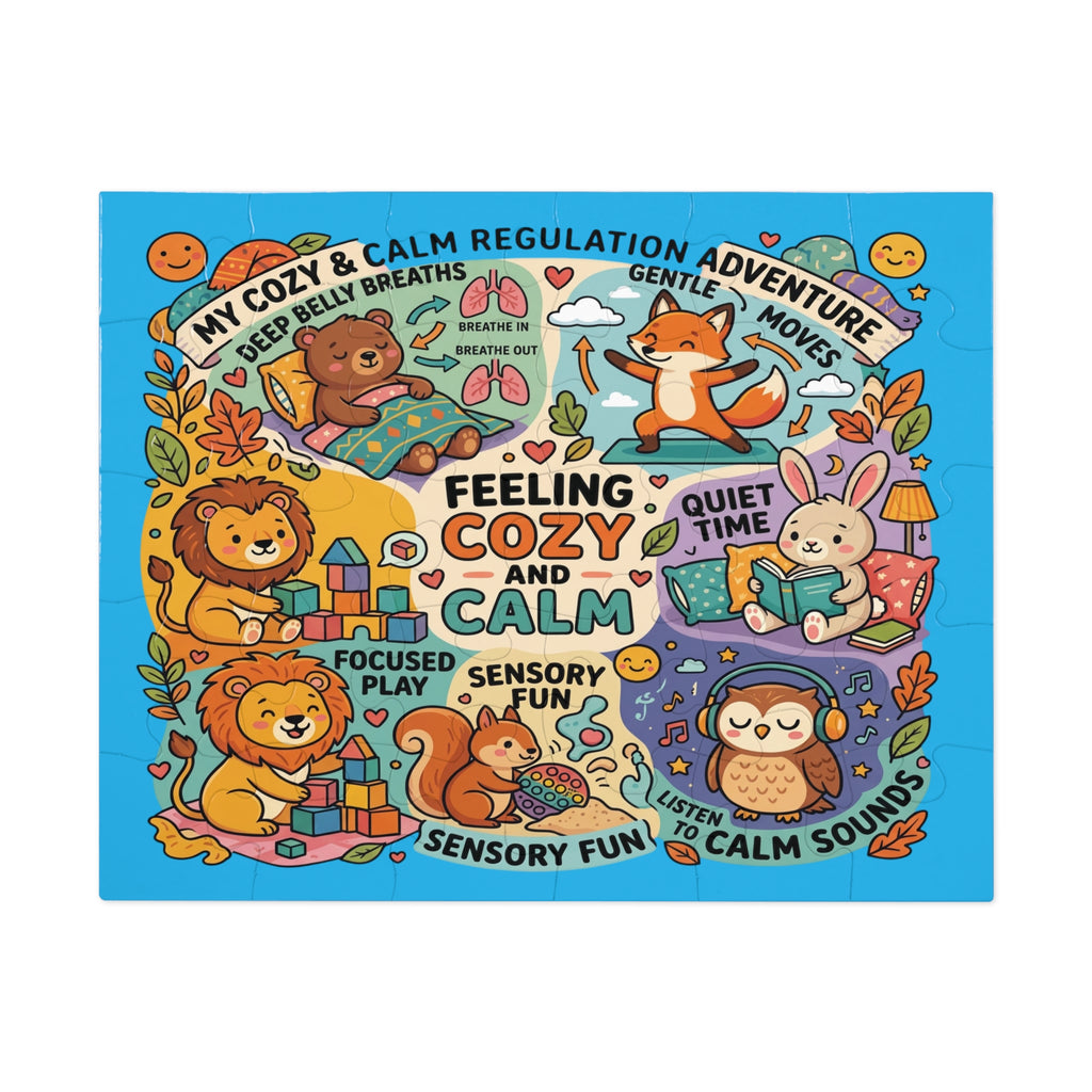 Cozy & Calm Kids Jigsaw Puzzle — Sensory Regulation Tin Set