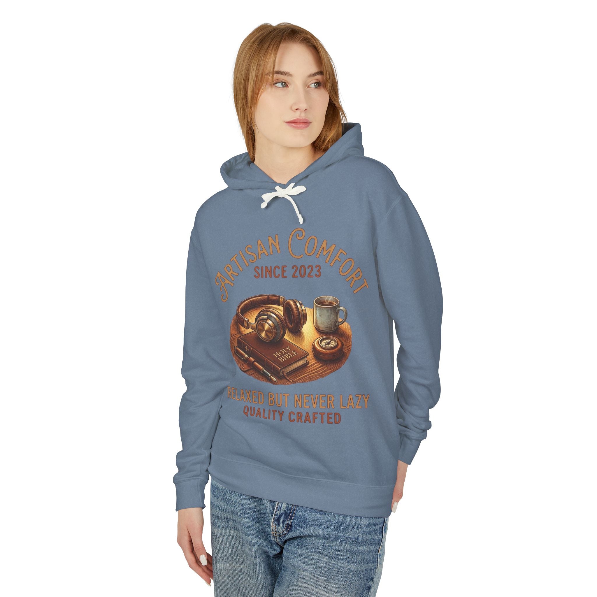 Artisan Comfort Hoodie — "Relaxed But Never Lazy" Coffee & Pastry Graphic