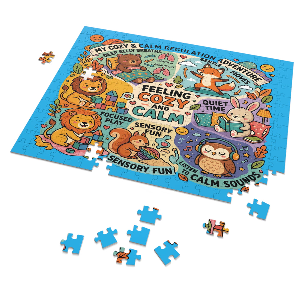 Cozy & Calm Kids Jigsaw Puzzle — Sensory Regulation Tin Set