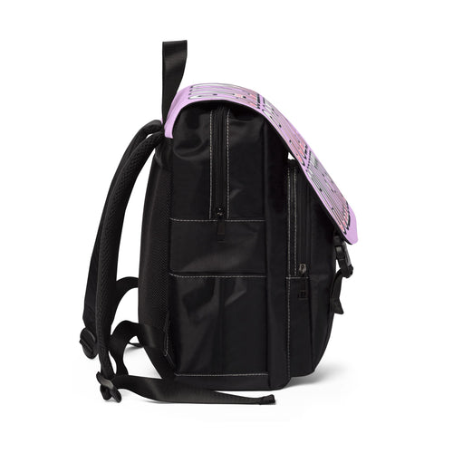 Calm Cozy Collected Backpack — Light Purple Casual Shoulder Backpack