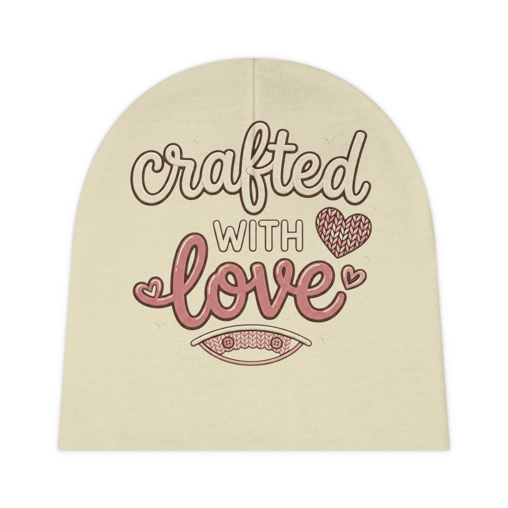Baby Beanie — "Crafted With Love" Infant Knit Hat