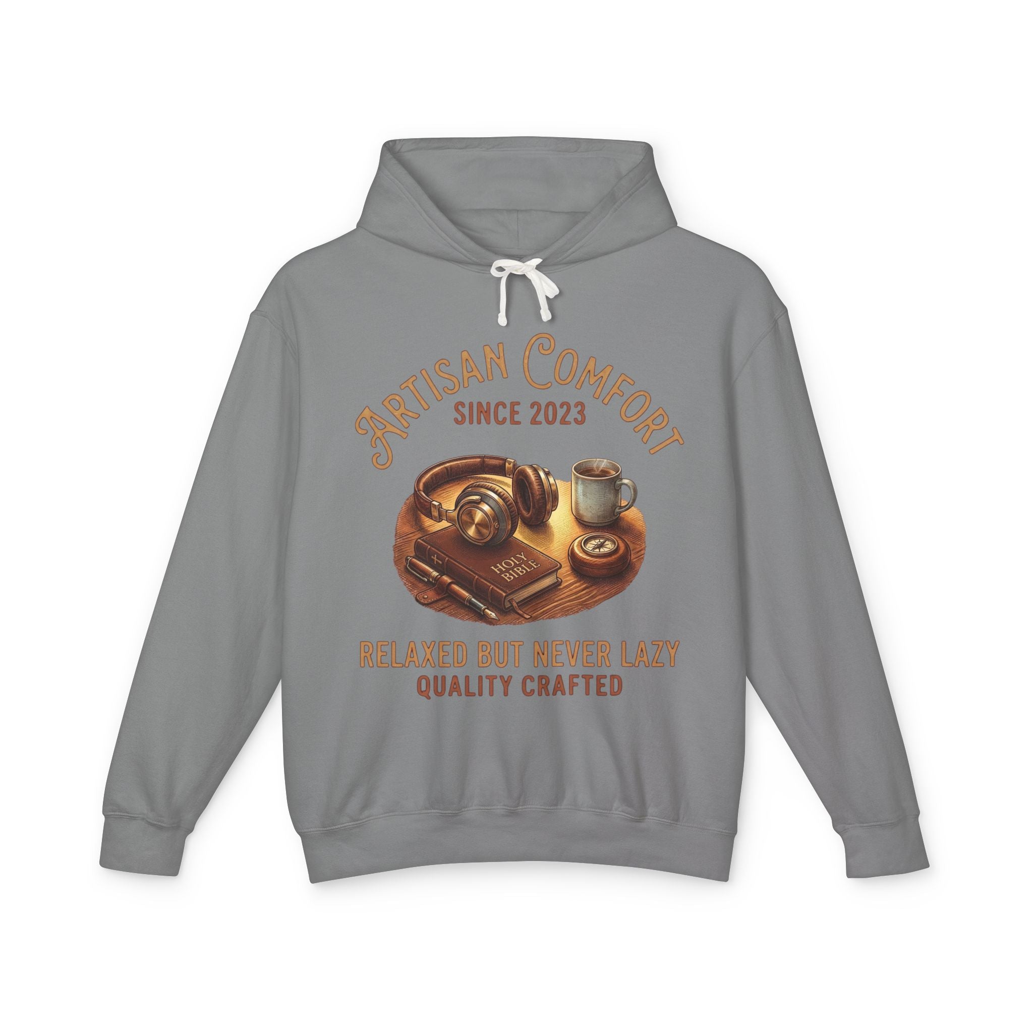 Artisan Comfort Hoodie — "Relaxed But Never Lazy" Coffee & Pastry Graphic