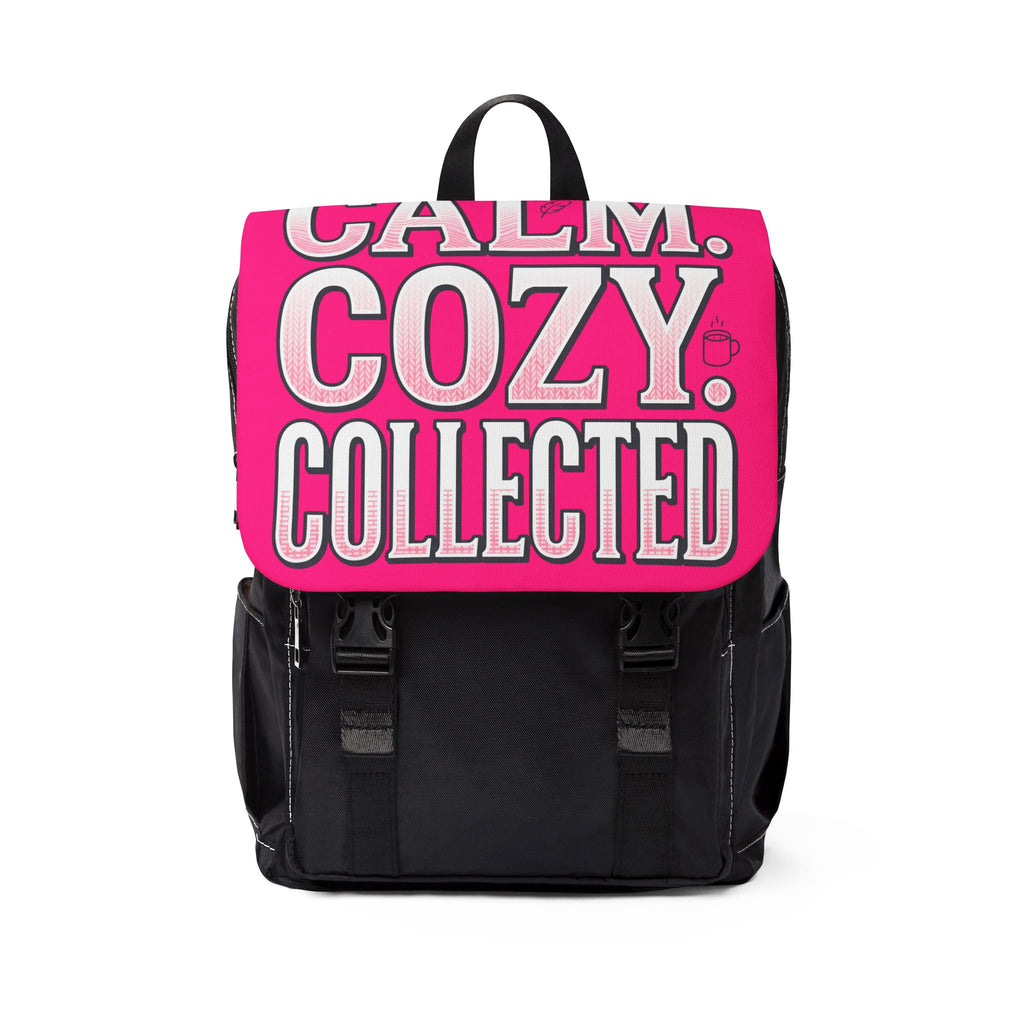 Calm Cozy Collected Backpack — Pink Casual Shoulder Backpack