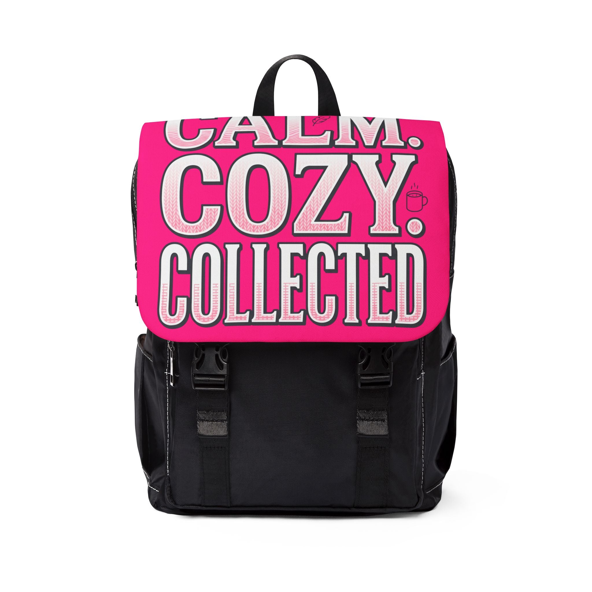 Calm Cozy Collected Backpack — Pink Casual Shoulder Backpack