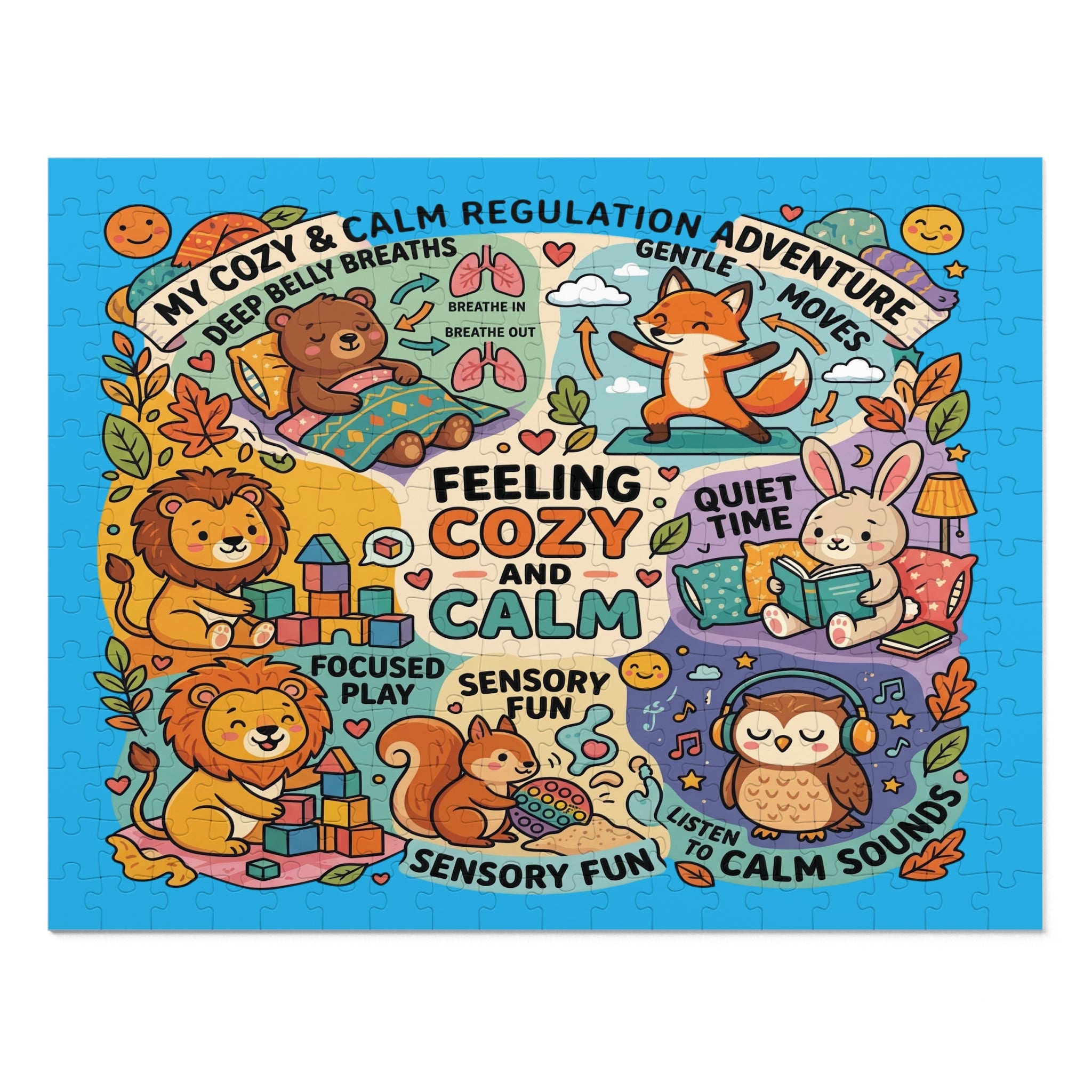 Cozy & Calm Kids Jigsaw Puzzle — Sensory Regulation Tin Set
