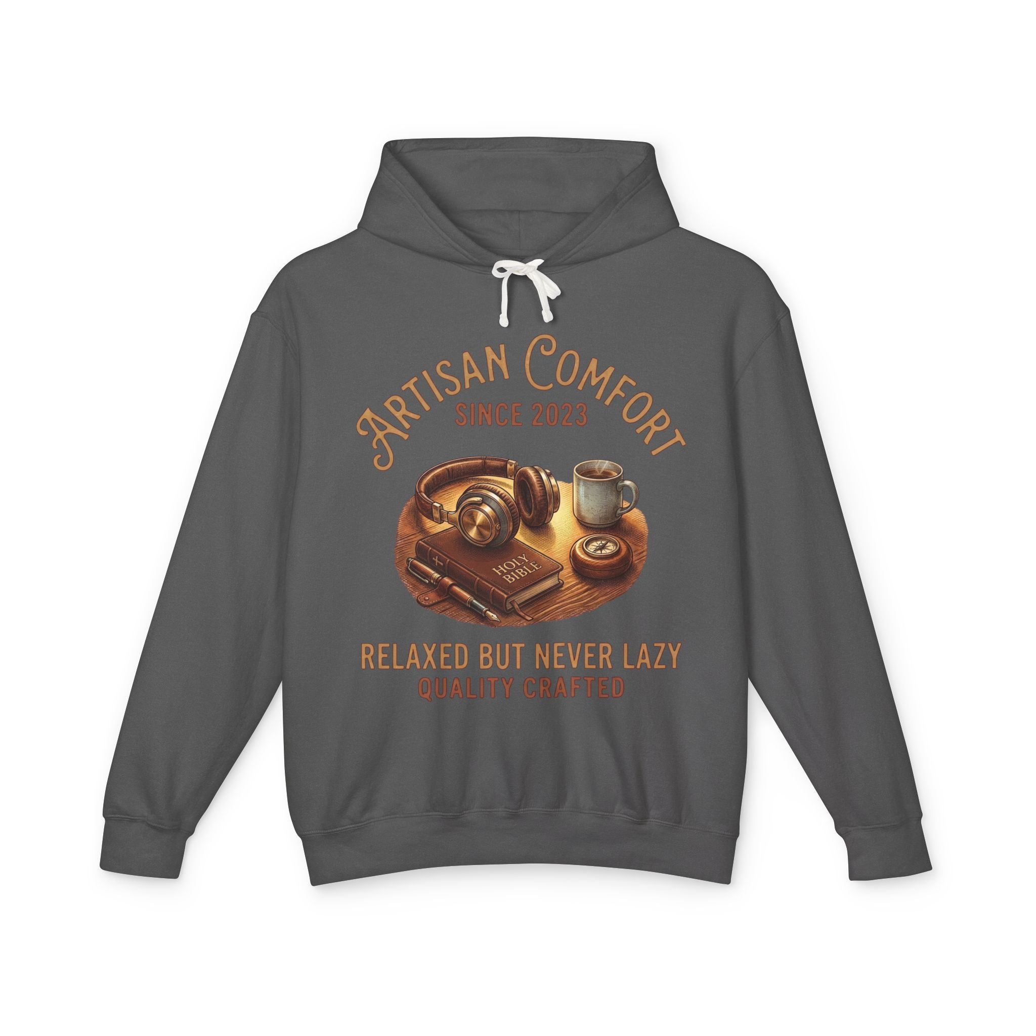 Artisan Comfort Hoodie — "Relaxed But Never Lazy" Coffee & Pastry Graphic