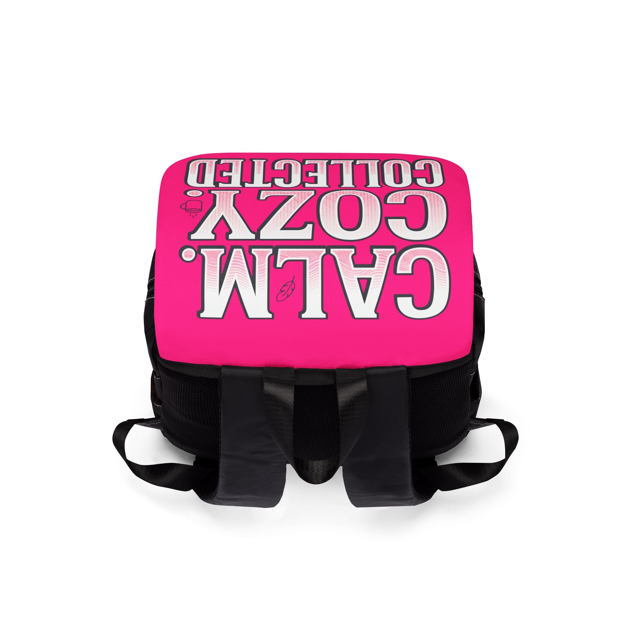 Calm Cozy Collected Backpack — Pink Casual Shoulder Backpack