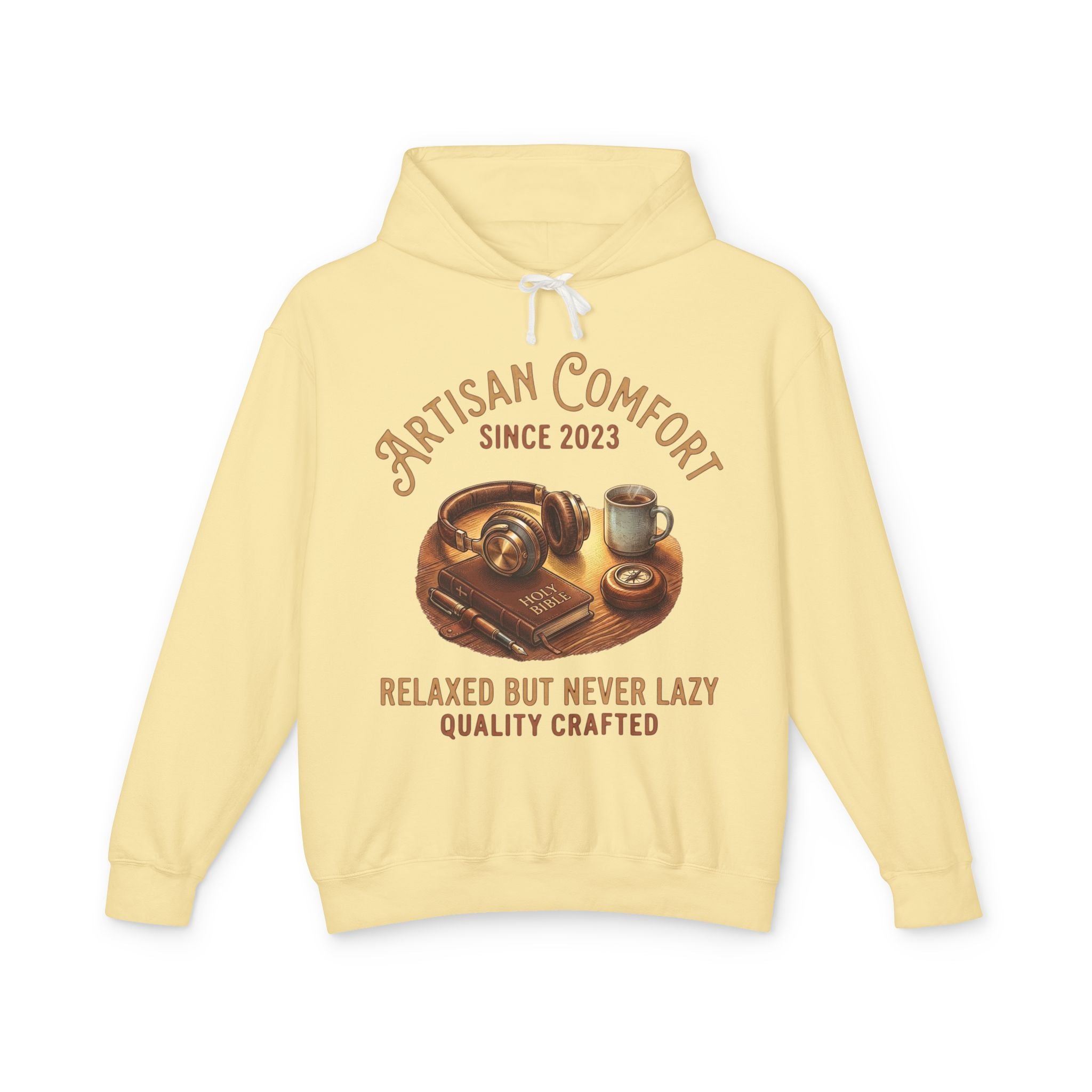 Artisan Comfort Hoodie — "Relaxed But Never Lazy" Coffee & Pastry Graphic