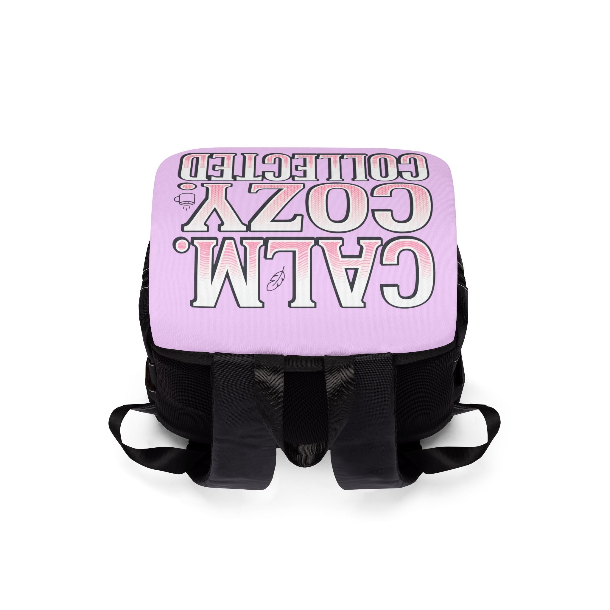 Calm Cozy Collected Backpack — Light Purple Casual Shoulder Backpack