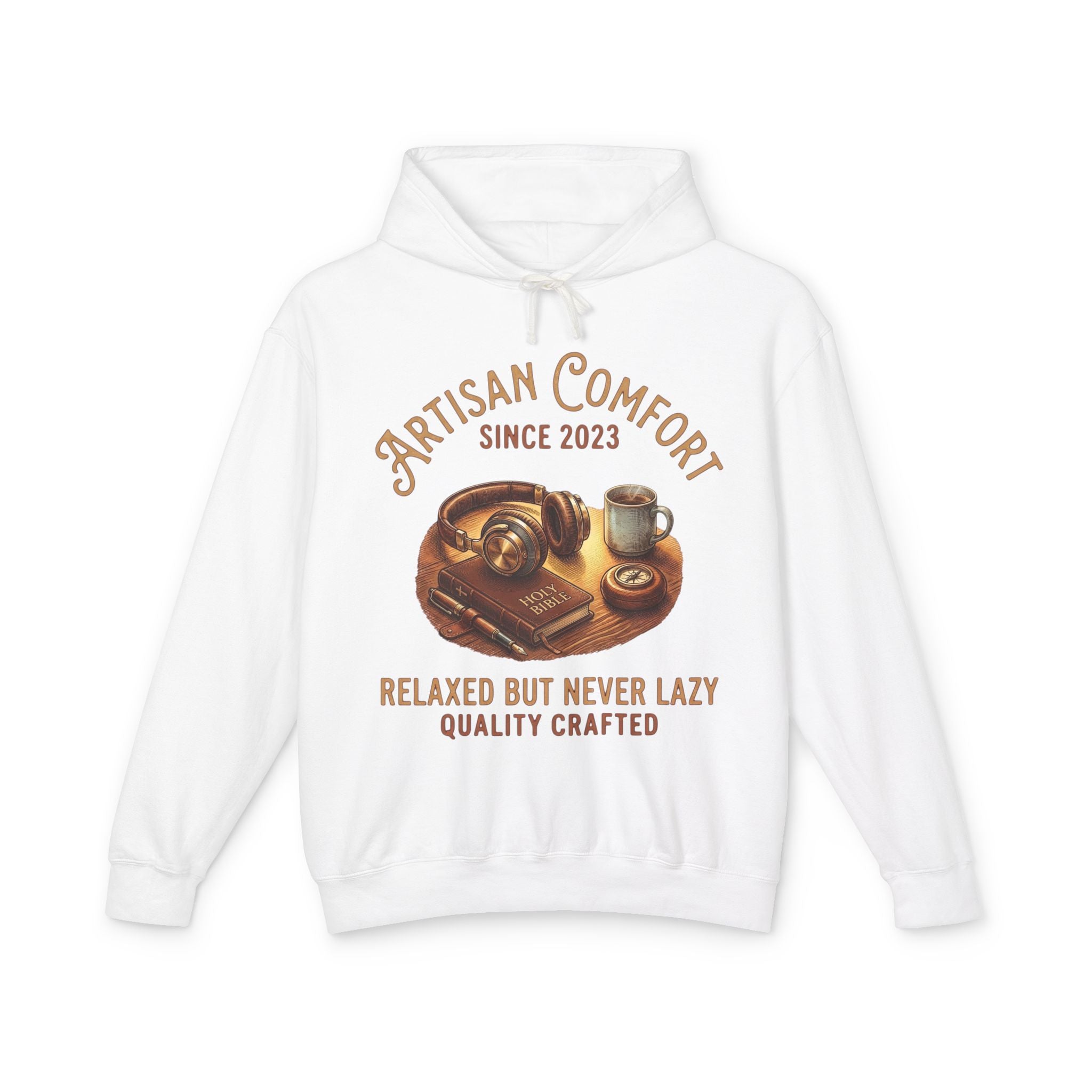 Artisan Comfort Hoodie — "Relaxed But Never Lazy" Coffee & Pastry Graphic