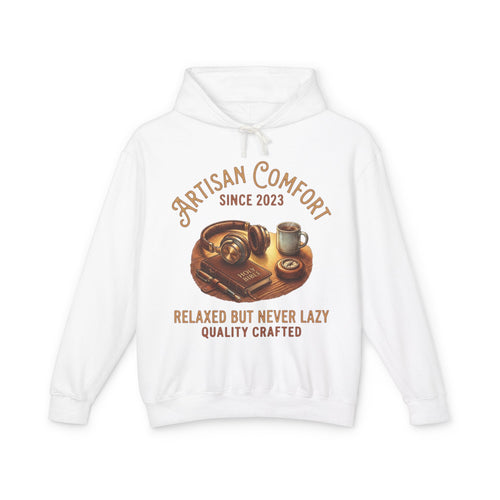 Artisan Comfort Hoodie — "Relaxed But Never Lazy" Coffee & Pastry Graphic