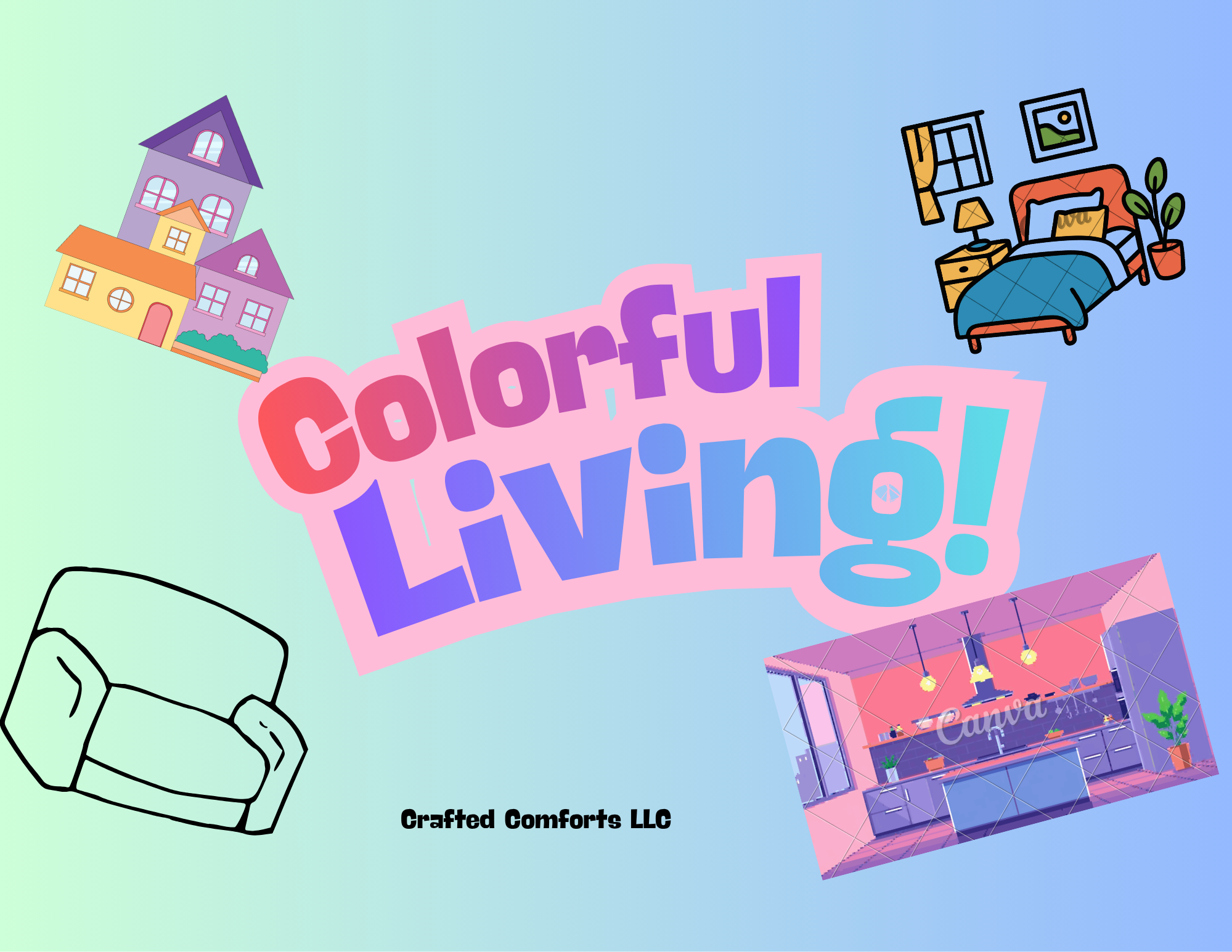 Digital Download Colorful Living Coloring Book